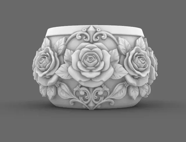 Goth Rose Succulent gothic Planter Pot — Image 6 of 7