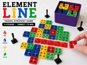 Element Line – Travel Strategy Game (2–4 Players)