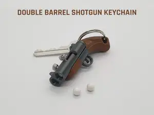 Double Barrel Shotgun Keychain