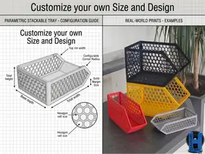 Stackable Honeycomb Storage Tray Generator