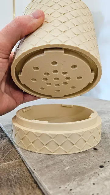 Basket Weave Planter with Hidden Drip Tray — Image 3 of 3