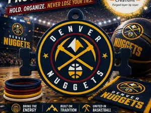 Denver Nuggets Basketball Hair Tie Holder Keychain