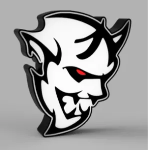 Dodge Demon Logo LED Lamp