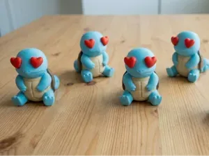 Squirtle full colored in love for Valentine's day