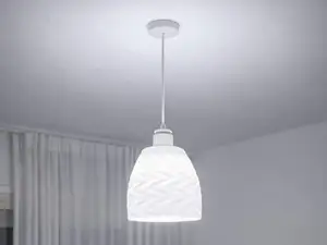 Modern Chevron Wavy Lampshade (Vase Mode) + Hanger