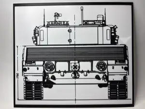 Kampfpanzer Leopard 2 - Rear view - Blueprint