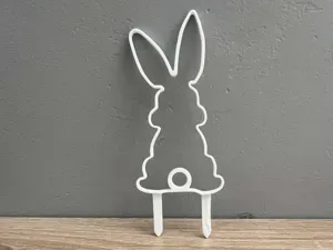 Silhouette Easter Bunny plant stake - Decor