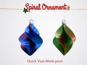 Spiral Christmas tree ball ornament | Vase Mode