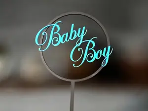 "Baby Boy" sign/topper for flowers or cakes