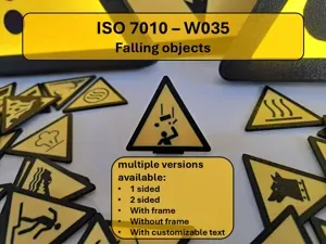 Warning - Falling objects - W035 ISO 7010