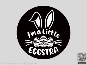 'I'm a Little Eggstra' Easter Coaster