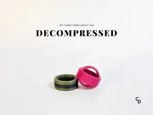 Compact Decompression Fidget Spinner Stress Ring