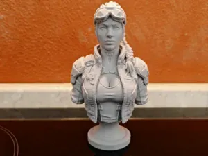 Sci-Fi Space Pilot - Cyberpunk Female Bust - 120mm