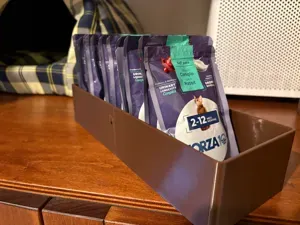 Porta bustine cibo per gatti