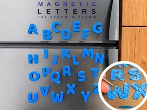 Magnetic Alphabet Letters for 5x2mm & 6x3mm Magnet