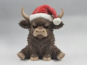NO AMS Grumpy Christmas Highland Cow