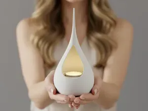 Teardrop Tealight LED candle holder