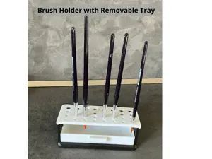 Brush Holder with Removable Tray