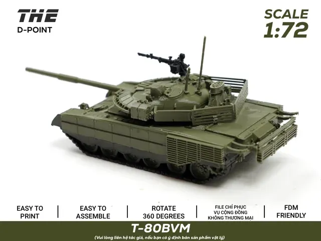 T-80BVM | 1:72 Scale Tank Model — Image 6 of 7