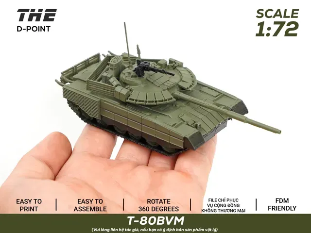 T-80BVM | 1:72 Scale Tank Model — Image 7 of 7