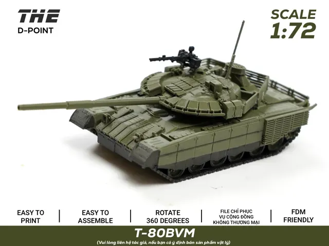 T-80BVM | 1:72 Scale Tank Model — Image 3 of 7