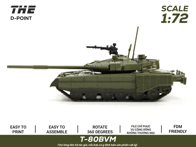 T-80BVM | 1:72 Scale Tank Model — Image 2 of 7