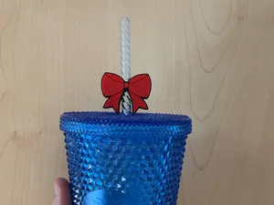 Small bow straw topper