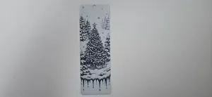 Monochrome Christmas Tree Winter Bookmark