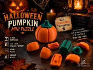 Pumpkin Mini Puzzle | Great Halloween Gift & Toy