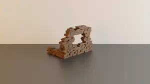 Ruined corner wall #8 - wargaming terrain