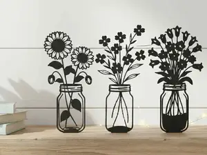 Summer Garden  in a Jar - Minimalist Flower 