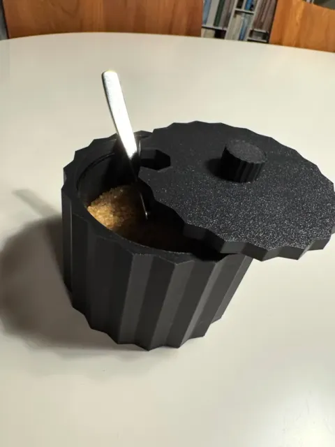 Pleated sugar bowl with lid plissé Alessi Style — Image 4 of 7