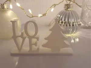Christmas Tree Themed Love Sign