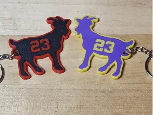 Jordan/James Whos the Goat.. Keychain double sided