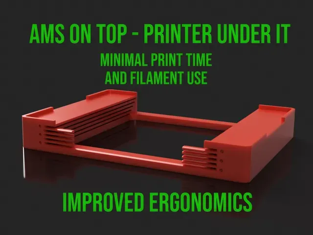 Build plate holder under AMS (5 plates)