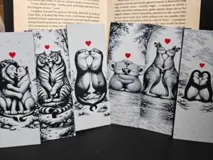 World Animals Couples in Love Bookmarks Sets of 6