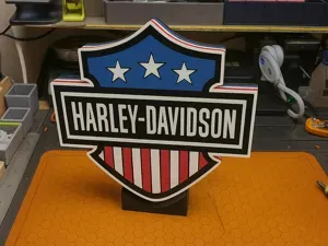 Harley American Flag LED Lightbox