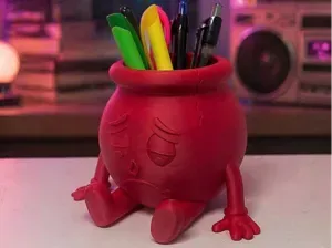Cartoon Kool-Aid Man Red Fun Glass Pitcher 80s 90s
