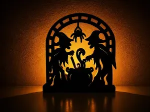 Witchy Halloween Candle Holder