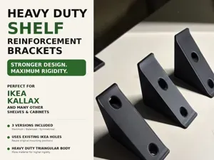 Heavy Duty Shelf Reinforcement Brackets (KALLAX)