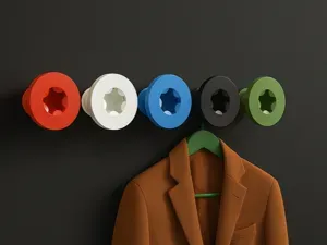 Screw Hook Wall Hanger Hidden Mount Modern Look