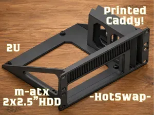 10" Rack ITX Mount + 2x 15mm 2.5" HotSwap HDD
