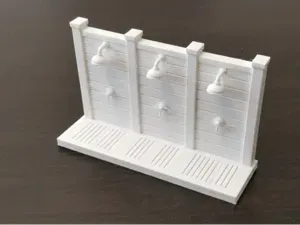 Outdoor Shower Wall – 3 Showers 1:32