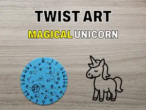 Twist Art 27 Unicorn - Rotary Drawing Stencil
