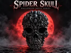 Spider Skull - Halloween Skull Series