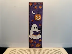 Cozy Ghost Reading - Bookmark