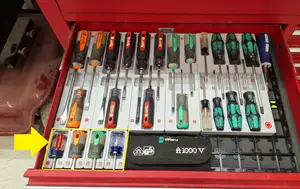 Stubby Screwdriver Organizer for Gridfinity