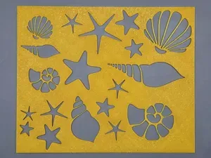 Beach Summer Sea Shell Stencil Template Pattern