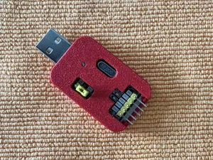 Snap fit enclosure for CH340G USB to TTL adapter