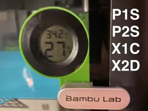 Bambu X1C P1S P2S X2D Door Hygrometer Mount